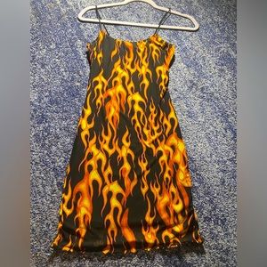 Bear Dance Fire bodycon dress